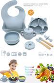 Kiwi Puppy 13 Parça Full Silikon Bebek Beslenme Seti: Güvenli Esnek Bpa / Pvc Içermez %100 Doğal