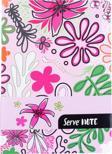 Serve Note 15x21cm 120yp Çizgili Desenli Defter Şeker Pembe