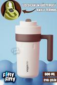 Vagonlife 600 ML LED Sıcaklık Göstergeli Akıllı Çelik Termos Kulplu -Kahve Bardağı-Mug-FFVGN2009