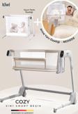 Kiwi Cozy Premium 3İn1 Ağlamaya Duyarlı Anne Yanı Beşik Park Yatak White Noise Ile Kesintisiz Uyku