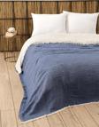 Denizli Concept 4 Kat Müslin Ipliği Boyalı Yatak Örtüsü Lacivert