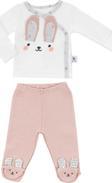 Gezenbebe Hero Bebekler İçin Nakışlı Zıbın & Patikli Pantolon Set Bunny