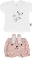 Gezenbebe Hero Kısa Kol Desenli Bebek T-Shirt & Nakışlı Şort Seti Bunny