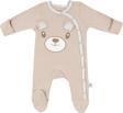 Gezenbebe Hero Uzun Kollu Nakışlı Bebek Tulumu Teddy (Organik)