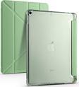 Apple iPad Air 3 10.5 İnç Kılıf Yatay ve Dikey Standlı Uyku Modlu Kalemlikli Trifold Arkası Silikon Kılıf 