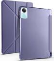 Huawei MatePad SE 10.4 Kılıf Yatay ve Dikey Standlı Uyku Modlu Kalemlikli Trifold Arkası Silikon Kılıf