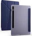 Samsung Galaxy Tab S8+ SM-X800 Yatay ve Dikey Standlı Uyku Modlu Kalemlikli Trifold Arkası Silikon Kılıf