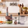 Karaca Mastermaid Prosteel Uzun Blender Ayaklı 6 Bıçaklı Cam Mutfak Robotu 2500W Rosegold
