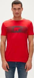 Fancy T-Shirt Crimson Red Kırmızı 3D Baskılı Bisiklet Yaka Erkek Tişört