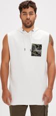 Bolt Beyaz Erkek Hoodie Sweatshirt