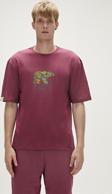 Re-Finger Recycle Bordo T-Shirt Baskılı Erkek Tişört