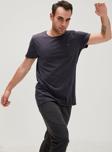 Solid T-Shirt Antrasit Basic Erkek Tişört 