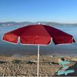 mavisudünyası Plaj Şemsiyesi Bordo Renk Deniz, Balkon, Bahçe (Bidonsuz) 2 Metre, 10 Telli