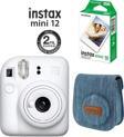 Instax Mini 12 Beyaz Fotoğraf Makinesi 10'lu Film Ve Jean Çantalı Hediye Seti 66