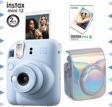 Fujifilm Instax Mini 12 Mavi Fotoğraf Makinesi-10'lu Film Ve Parlak Kılıf Seti
