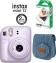 Fujifilm Instax Mini 12 Mor Fotoğraf Makinesi 10'lu Film Ve Jean Çantalı Hediye Seti 66