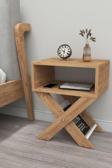 Enda Home X Ayaklı Dergilikli Başucu Komodin Yan Sehpa 33x43 cm