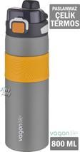 Vagonlife Çelik Termos 800 ML Büyük Boy Tek Kapak Çift Kullanım Pipetli/Rahat İçim Kaydırmaz Gövde-FFVGN032800ML