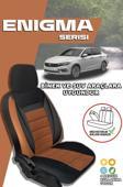 Nice Shop Enigma Serisi Taytüyü Kumaş Deri Detaylı Oto Koltuk Kılıfı Ön Arka Tam Set