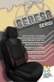 Nice Shop Genesa Serisi Taytüyü Kumaş Deri Detaylı Oto Koltuk Kılıfı Ön Arka Tam Set