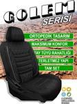 Nice Shop Golem Serisi Taytüyü Kumaş Deri Detaylı Ortopedik Oto Koltuk Kılıfı Ön Arka Tam Set