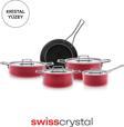 Karaca Swiss Crystal Mastermaid 9 Parça Tencere Seti Imperial Red
