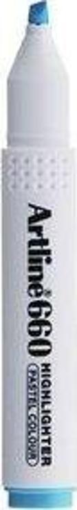 Artline 660 Fosforlu Kalem Kesik Uç 10-40mm Mavi