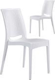 Sandalie 2 Adet Rattan Beyaz Sandalye / Balkon - Bahçe - Teras