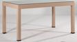 Sandalie Rattan 90X150 Camlı Cappucino Masa - Bahçe&Balkon&Teras
