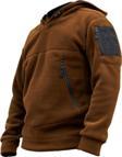 Genius Store Erkek Polar Outdoor Kapşonlu Kombat Tactical Cepli Polar Kahverengi S
