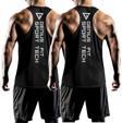 Genius Store 2'Li Paket Erkek Dry Fit Y-Back Gym Fitness Sporcu Atleti Genıus-Fıt2 Siyah S