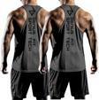 Genius Store 2'Li Paket Erkek Dry Fit Y-Back Gym Fitness Sporcu Atleti Genıus-Fıt2 Füme L
