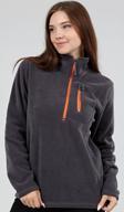 Genius Store Kadın Polar Yarım Fermuarlı Outdoor Cepli Spor Polar Füme L