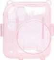 Instax Mini 12 Makine Uyumlu Pembe Simli Pleksi Kılıf