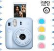 Instax mini 12 Mavi Fotoğraf Makinesi ve 4'lü Renkli Lens Seti