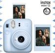 Instax mini 12 Mavi Fotoğraf Makinesi ve Fotoğraf Çerçeve Seti