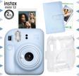 Instax mini 12 Mavi Fotoğraf Makinesi-10'lu Film-Laporta Albüm ve Şeffaf Kılıf Seti