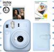Instax mini 12 Mavi Fotoğraf Makinesi-20'li Film ve Laporta Albüm Seti