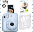 Instax mini 12 Mavi Fotoğraf Makinesi-20'li Film ve Şeffaf Kılıf Seti