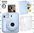 Instax mini 12 Mavi Fotoğraf Makinesi-20'lu Film-Laporta Albüm ve Şeffaf Kılıf Seti
