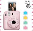 Instax mini 12 Pembe Fotoğraf Makinesi ve 4'lü Renkli Lens Seti