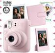 Instax mini 12 Pembe Fotoğraf Makinesi-10'lu Film-Çerçeve ve Kare Albüm Seti