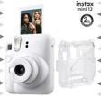 Instax mini 12 Beyaz Fotoğraf Makinesi ve Şeffaf Kılıf Seti