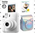 Instax mini 12 Beyaz Fotoğraf Makinesi-20'li Film ve Parlak Kılıf Seti