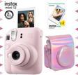 Instax mini 12 Pembe Fotoğraf Makinesi-20'li Film ve Parlak Kılıf Seti