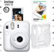 Instax mini 12 Beyaz Fotoğraf Makinesi-20'li Film ve Şeffaf Kılıf Seti