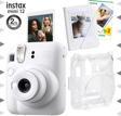 Instax mini 12 Beyaz Fotoğraf Makinesi-20'li Film-Mini Albüm ve Şeffaf Kılıf Seti