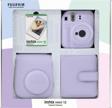Instax mini 12 Lila Fotoğraf Makinesi 10'lu Film Kare Albüm ve Deri Kılıf Bundle Box