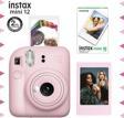 Instax mini 12 Pembe Fotoğraf Makinesi-Çerçeve ve 10'lu mini Film Seti
