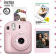 Instax mini 12 Pembe Fotoğraf Makinesi-Çerçeve ve 20'li mini Film Seti